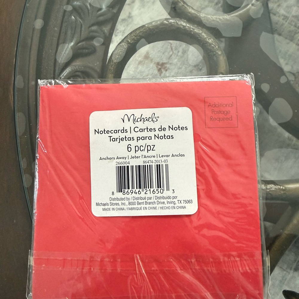 Michaels Red Notecards Set - Picture 2 of 2